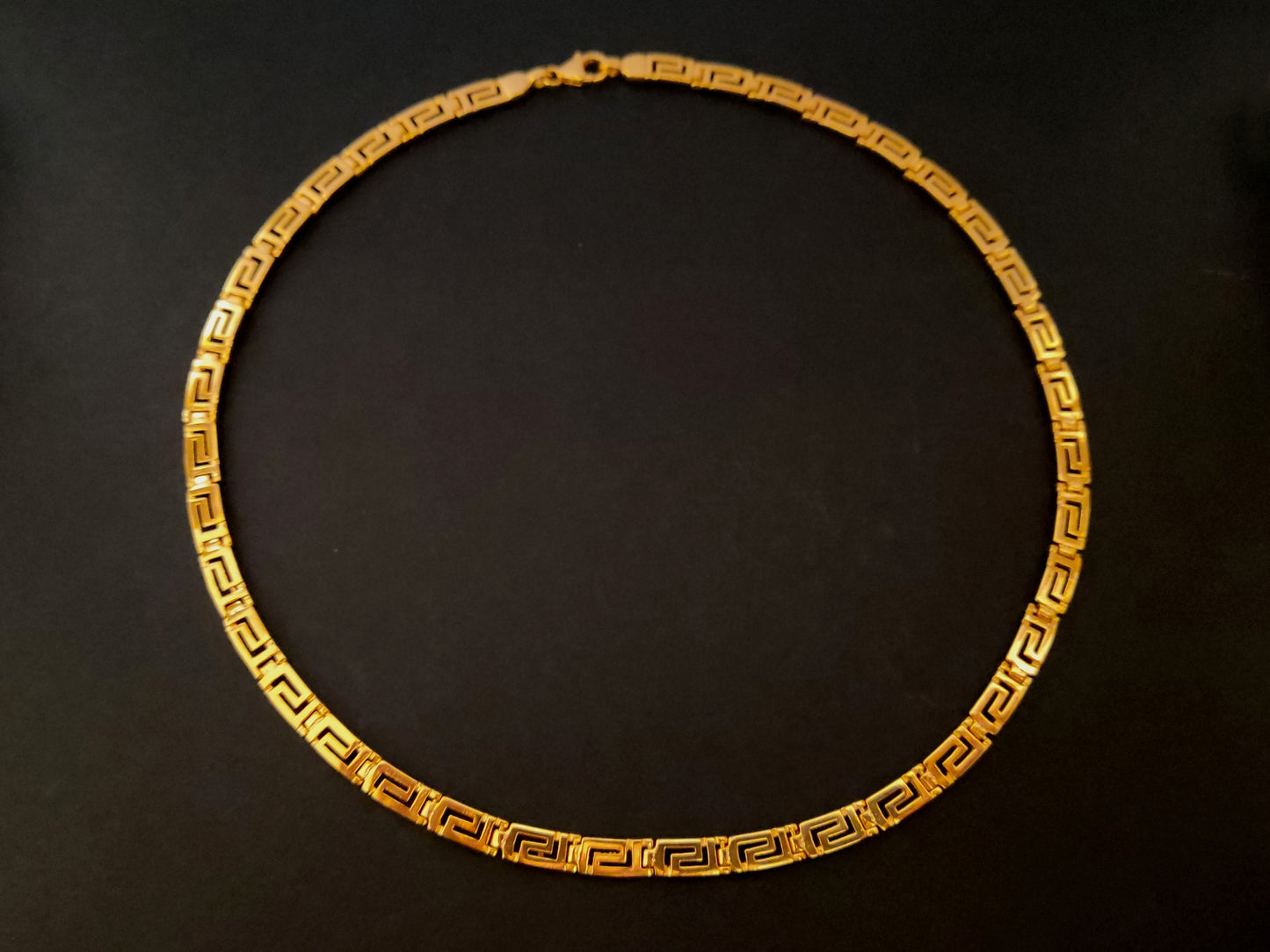 Greek Silver Gold Plated Necklace
