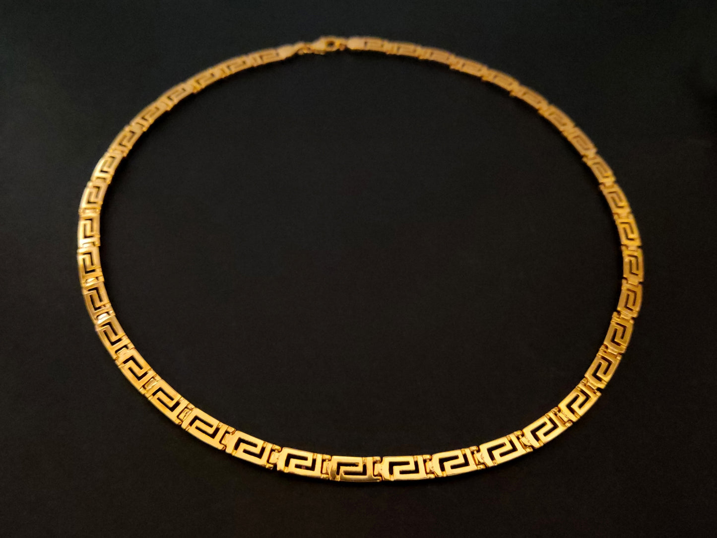Greek Silver Gold Plated Necklace