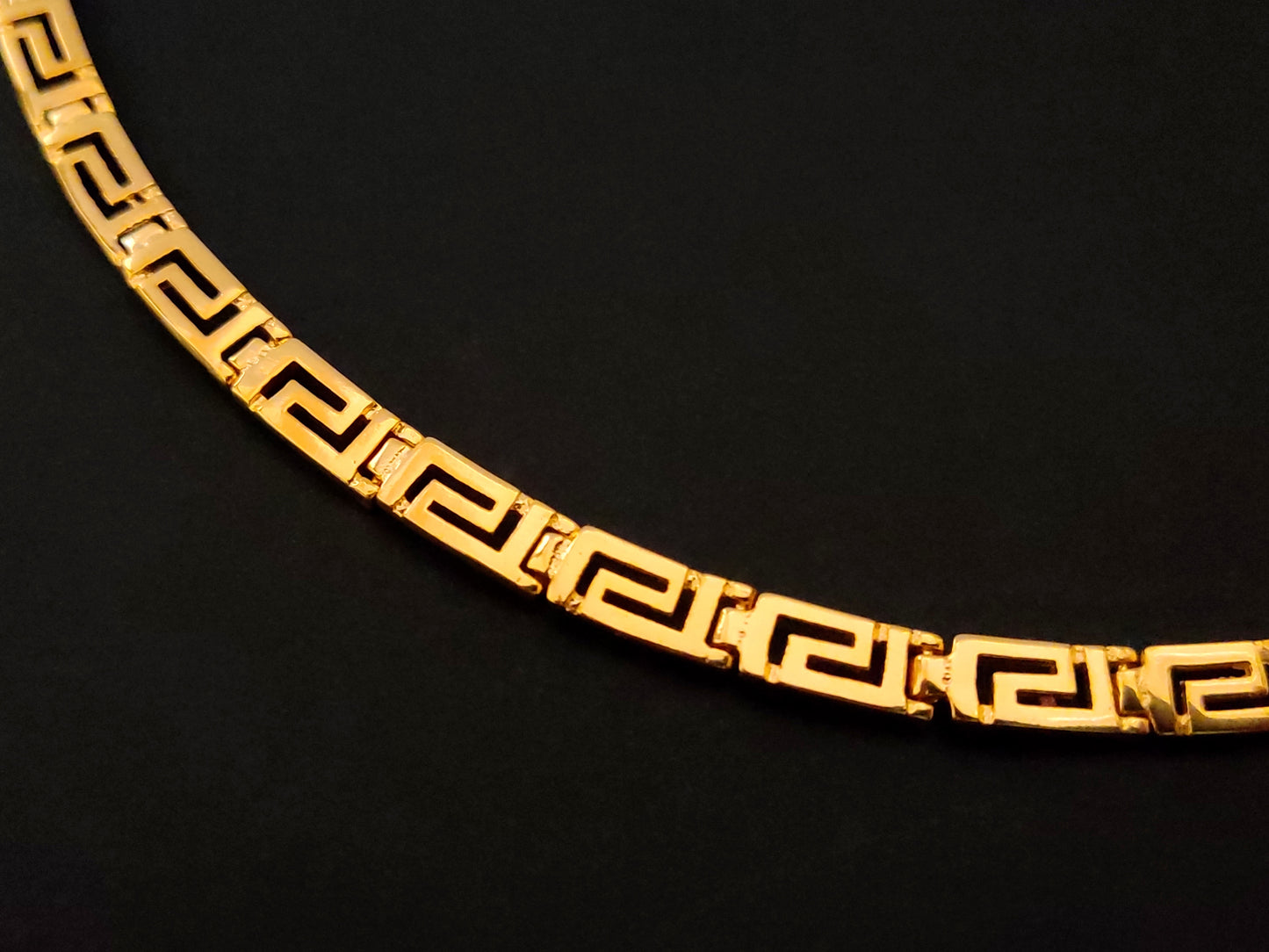 Greek Silver Gold Plated Necklace