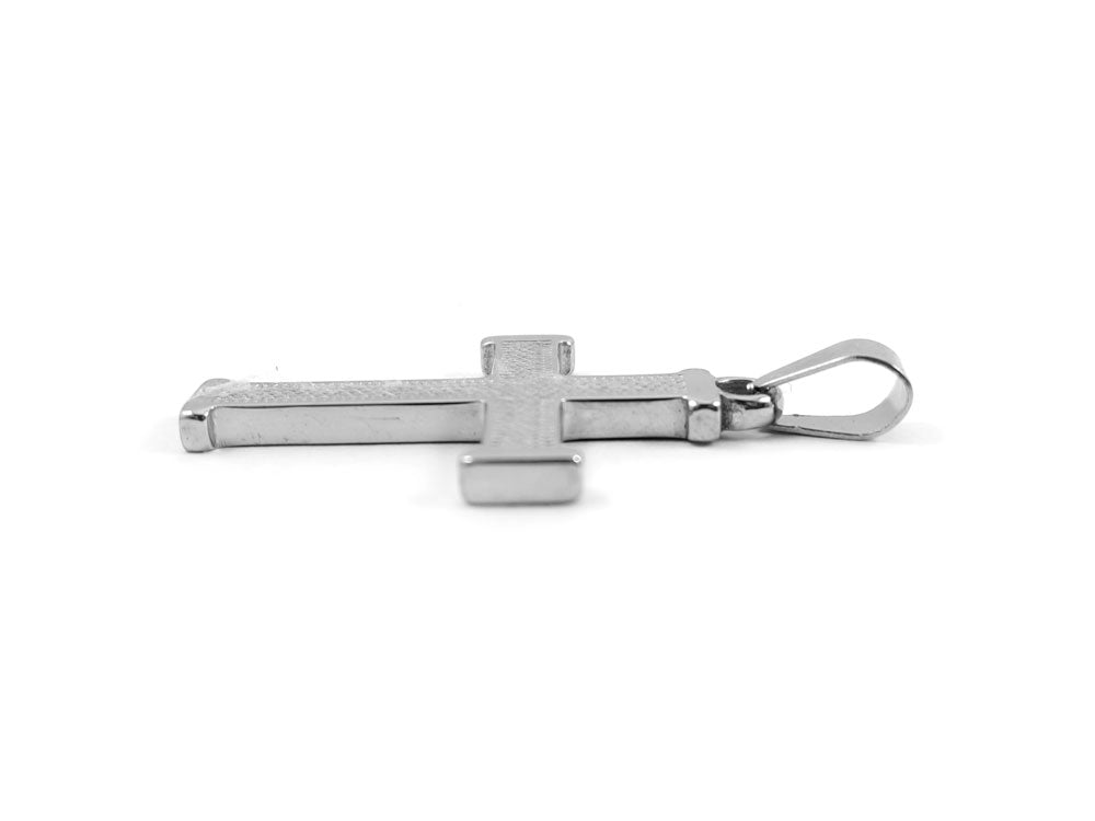 Modern cross jewelry made in Greece close-up