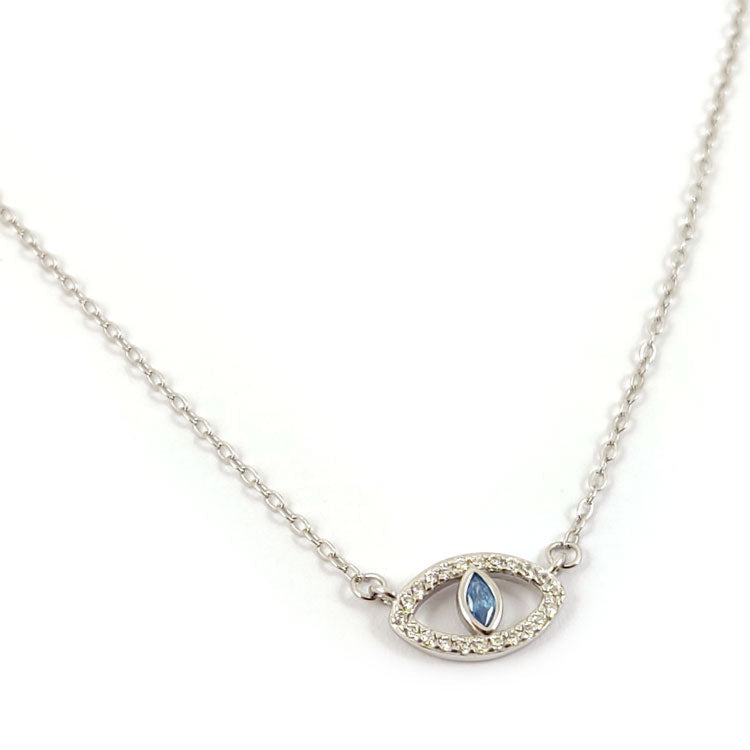 Sterling Silver 925 Heart Pendant Necklace with Cubic Zirconia – Elegant handcrafted jewelry made in Greece.