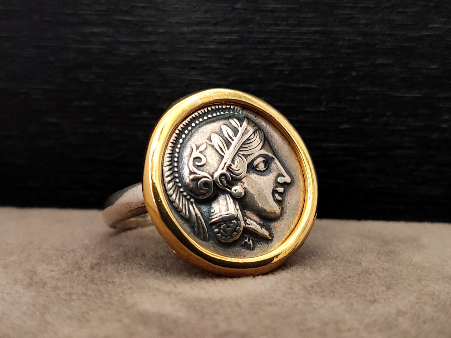 Goddess Athena Silver Ring 21mm