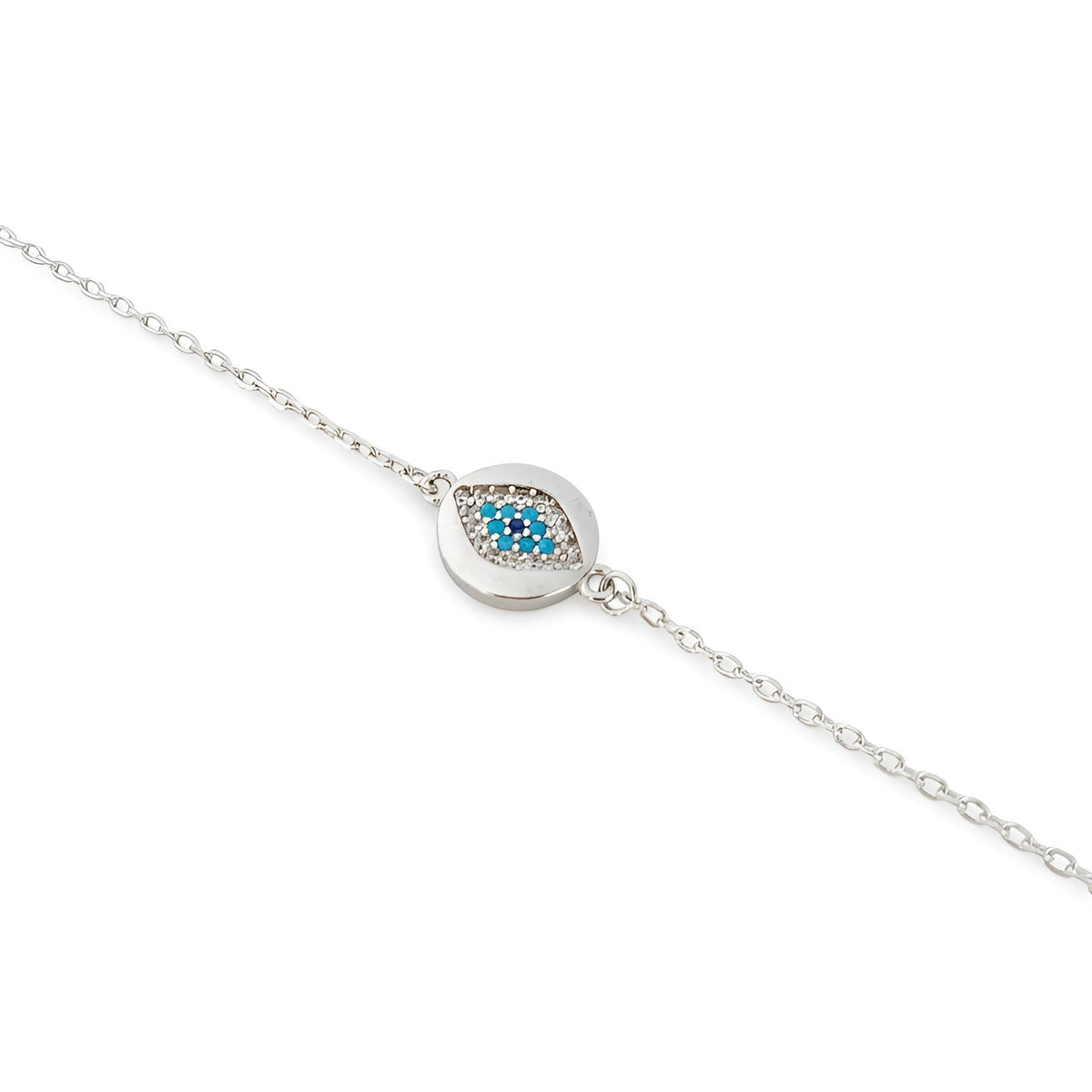 9 mm sterling silver Evil Eye bracelet