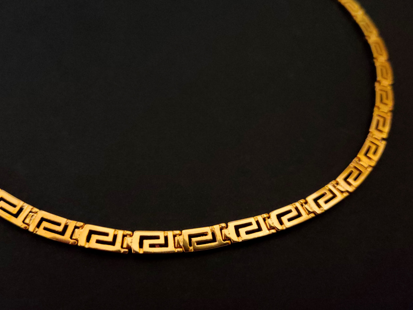 Greek Silver Gold Plated Necklace