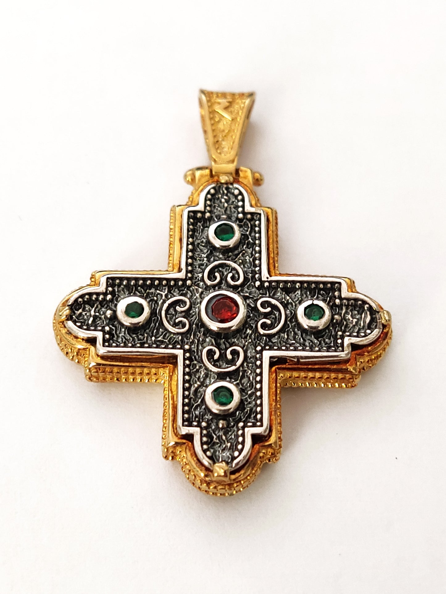 Greek Silver Byzantine Cross 30x30mm