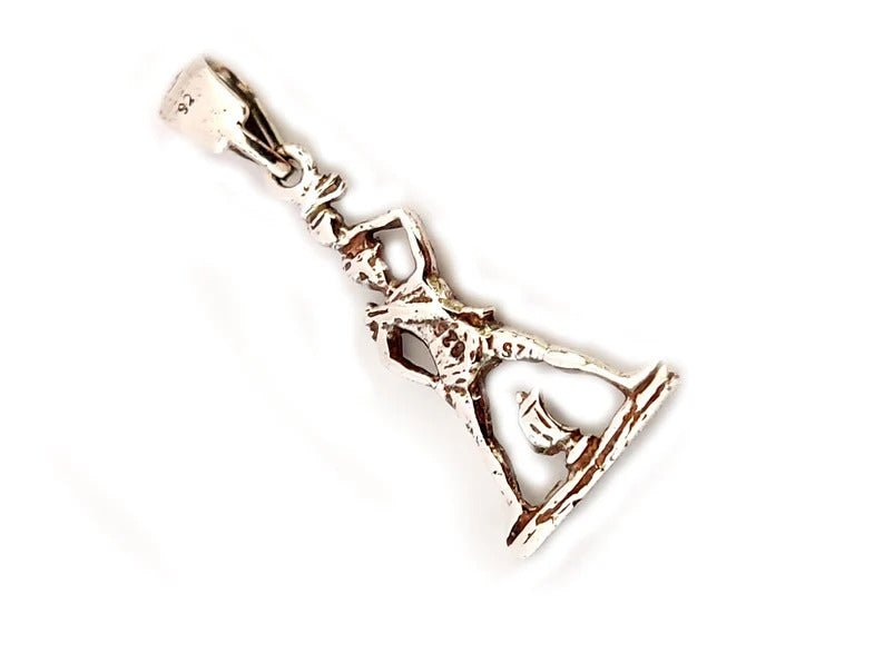Greek Colossus Of Rhodes Silver Pendant 25x14mm