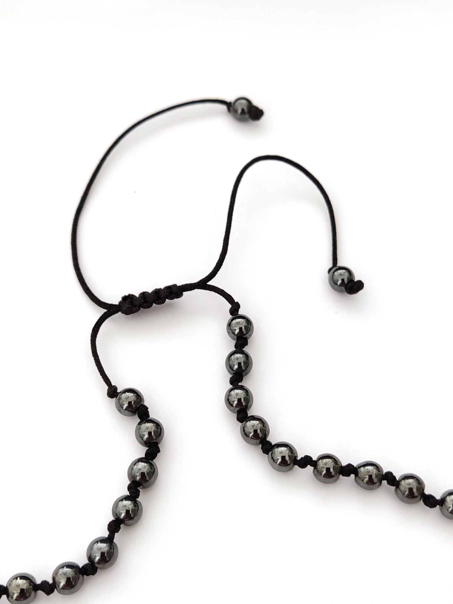 Cross Hematite Rosary Necklace