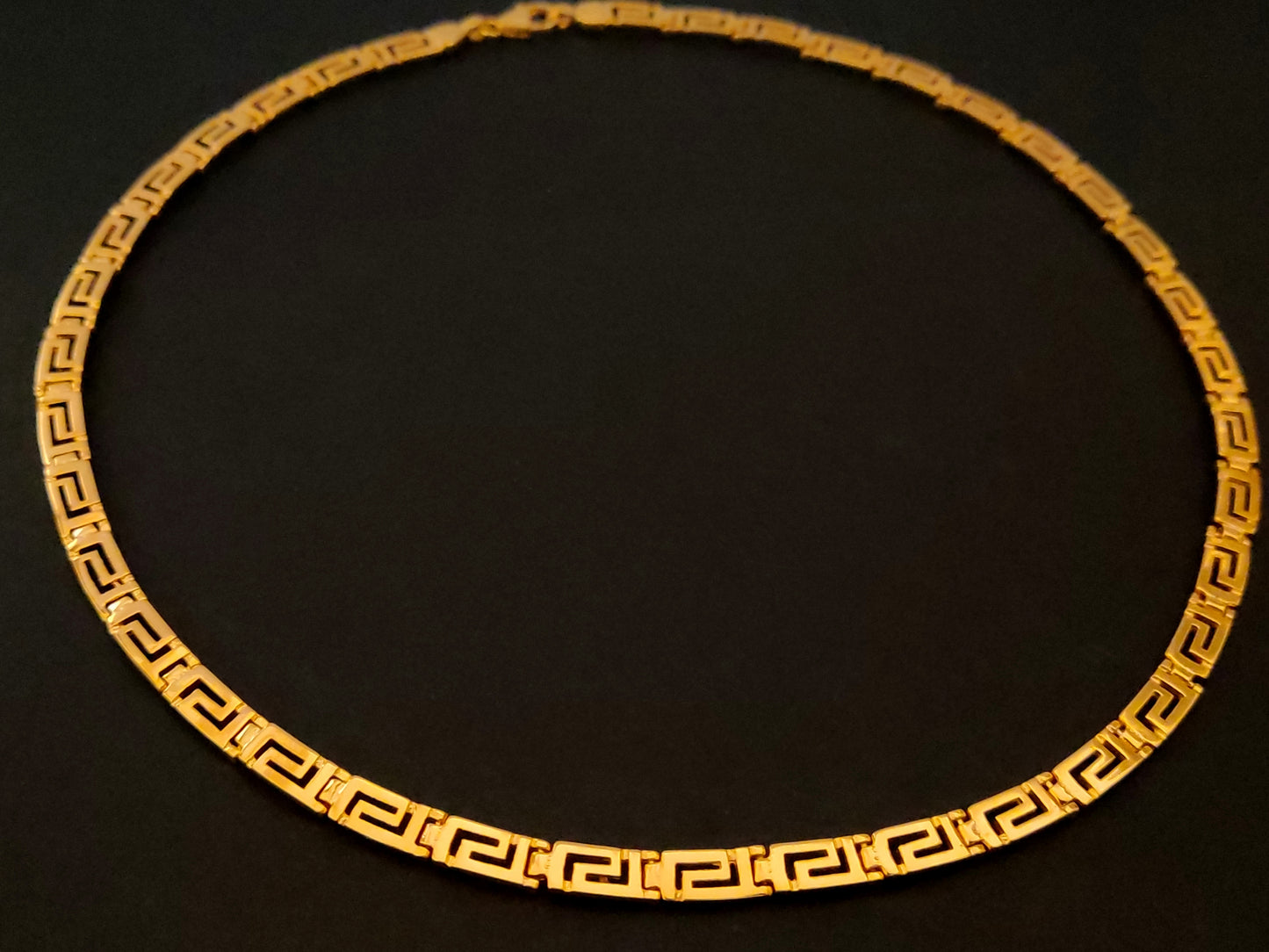 Greek Silver Gold Plated Necklace