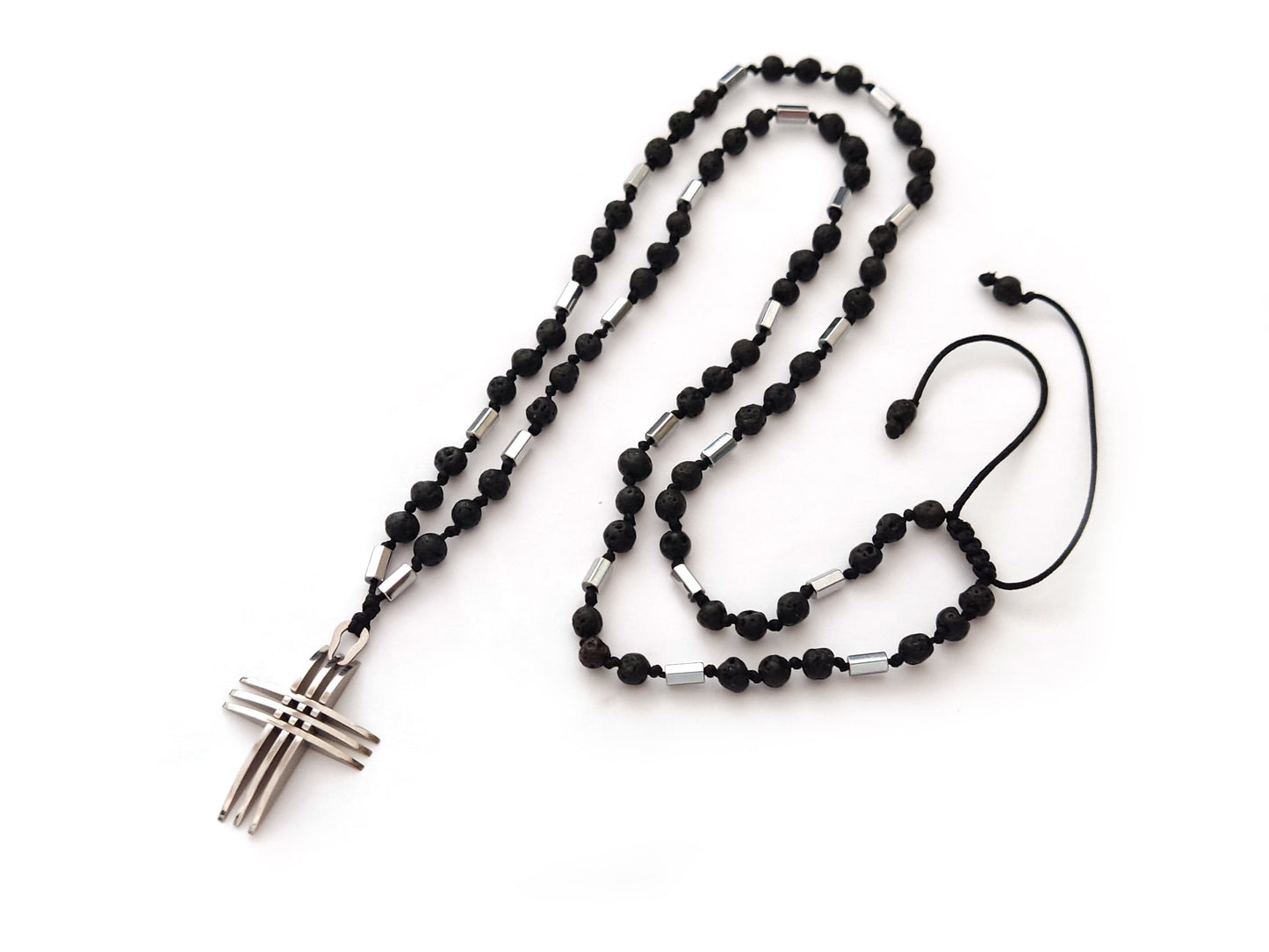 Cross Lava Necklace