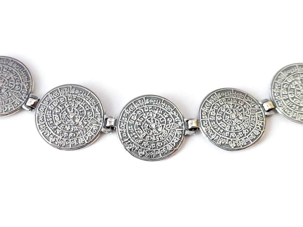 Collier en argent disque Phaistos 16 mm