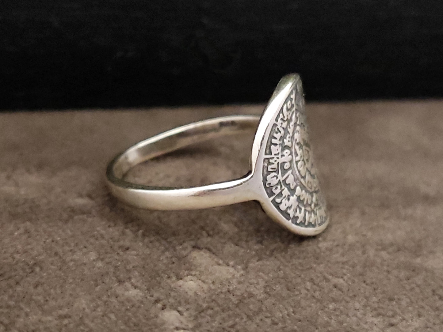Phaistos Disc Silver Greek Ring 15mm