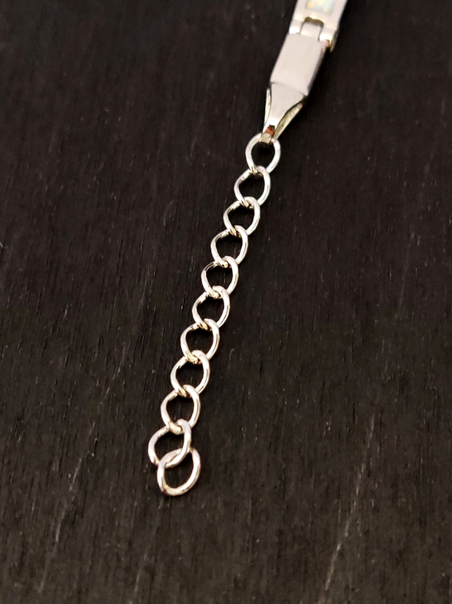 White Opal Silver Bracelet 4mm