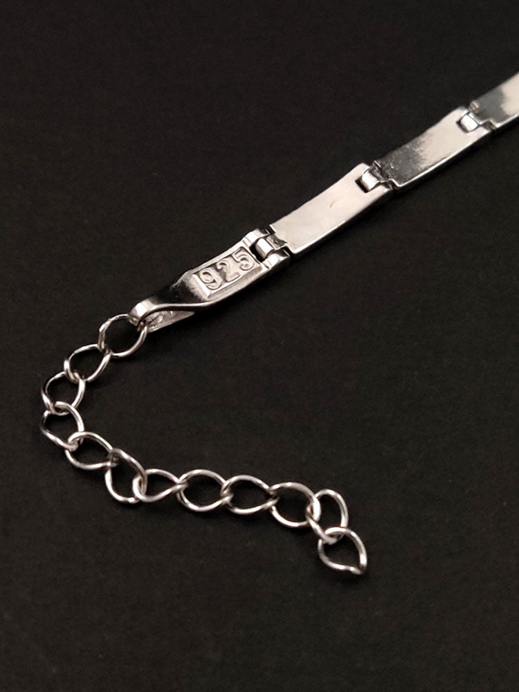 Blue Opal Silver Gradual Bracelet