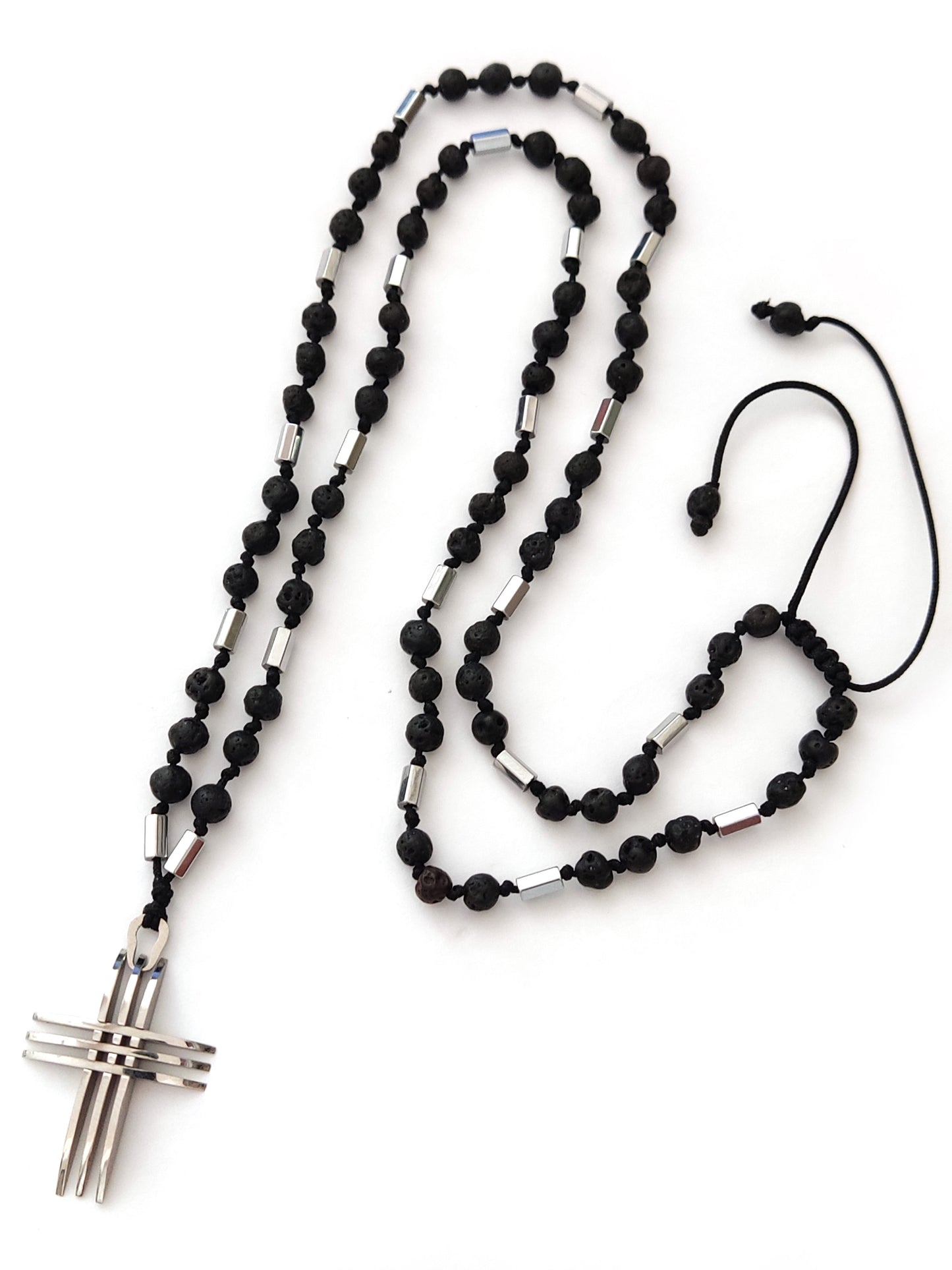 Cross Lava Necklace