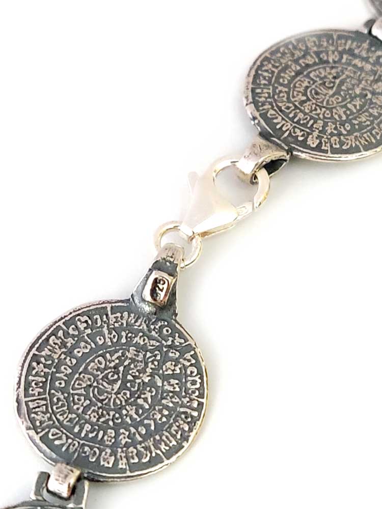 Collier en argent disque Phaistos 16 mm