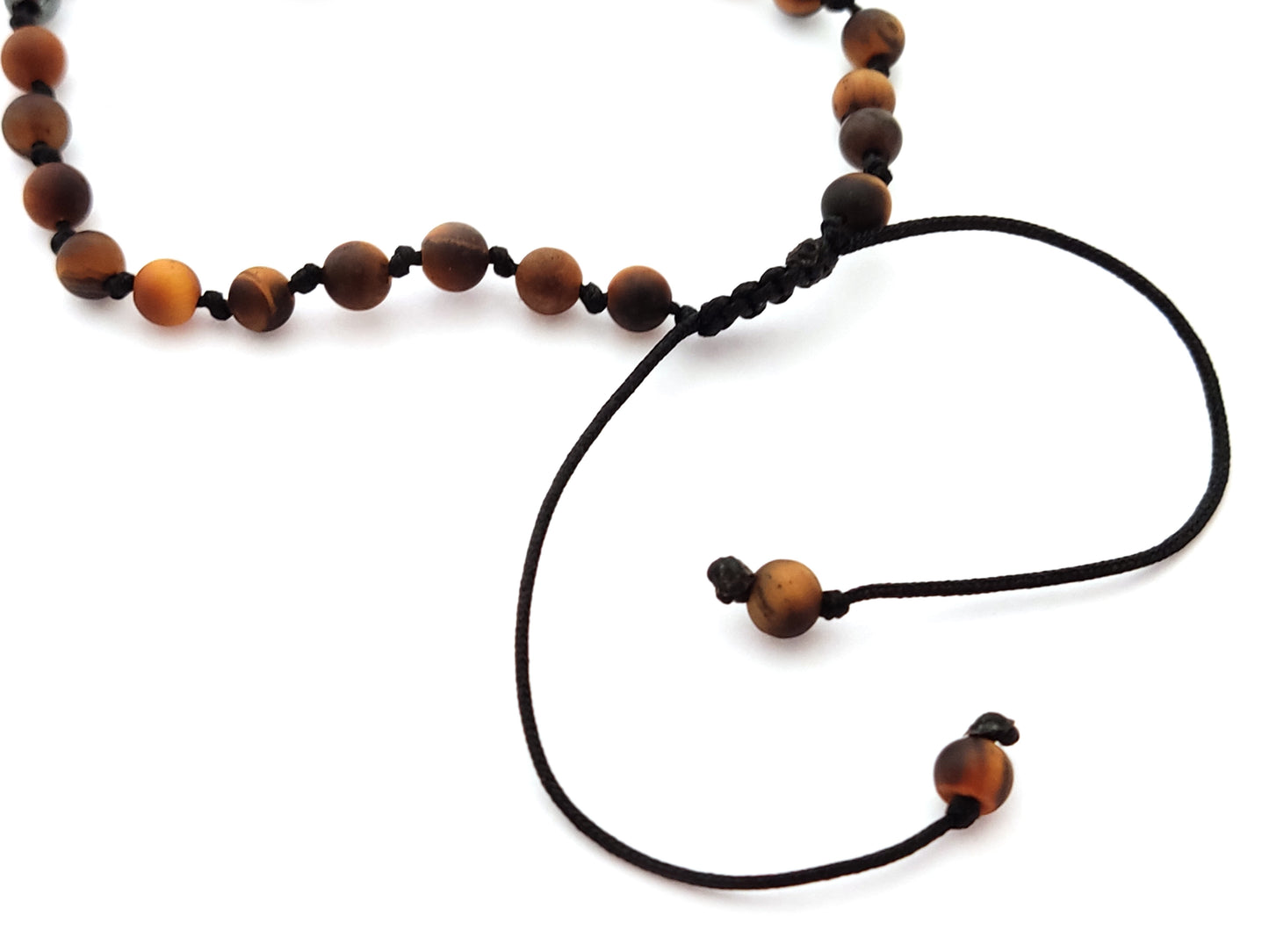 Greek Cross Tiger Eye Necklace