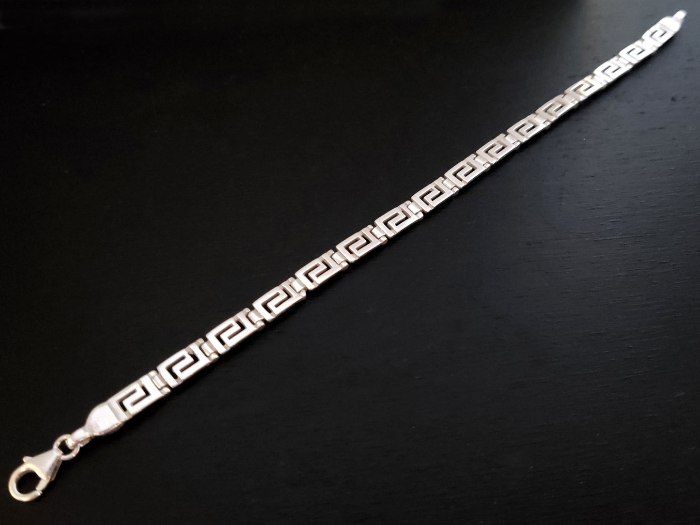 Silver Greek Key Bracelet 5mm