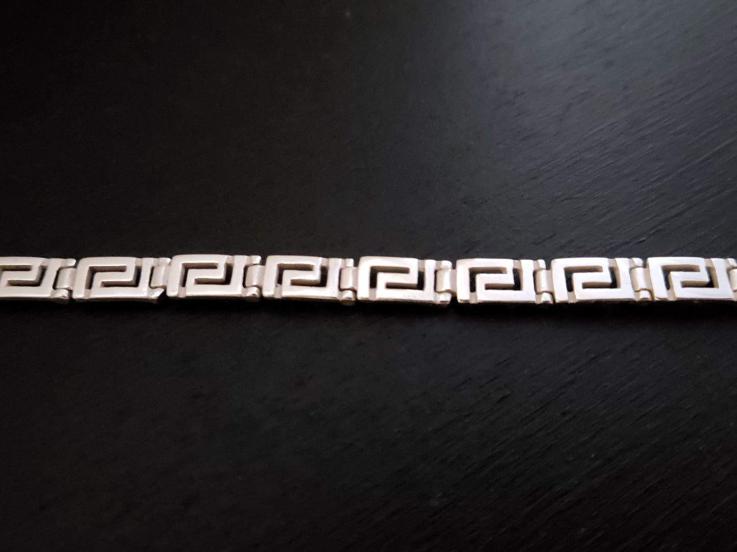 Silver Greek Key Bracelet 5mm