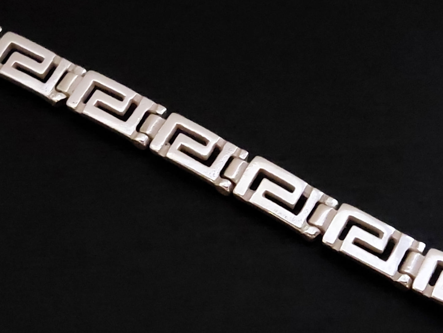 Silver Greek Key Bracelet 5mm