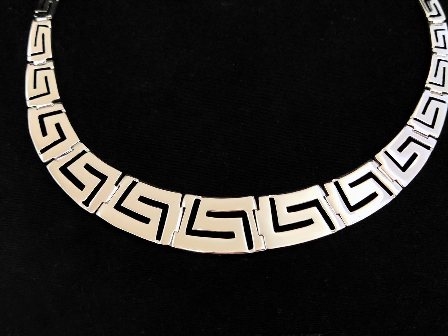 Collier large graduel en argent grec