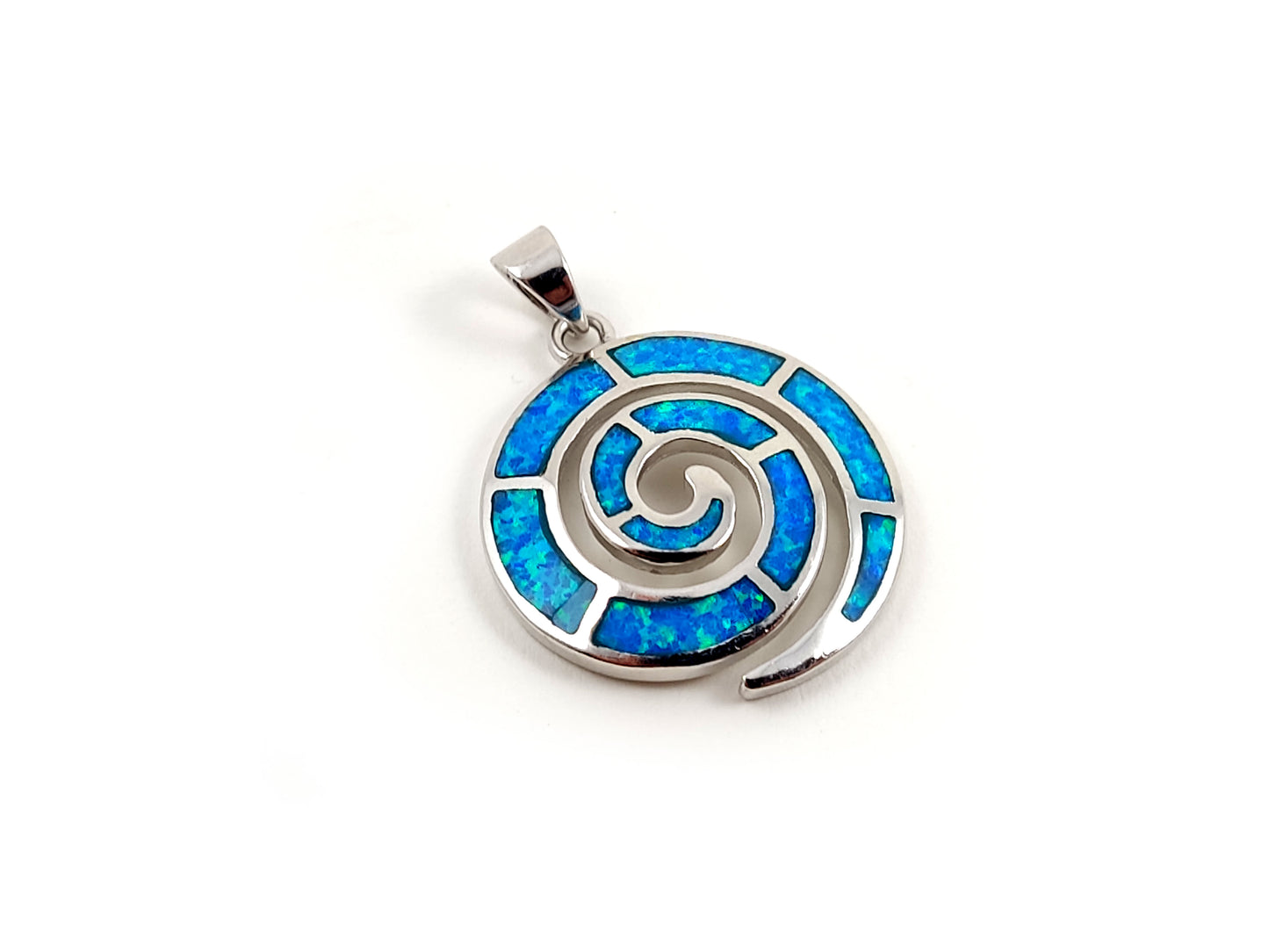 Greek Spiral Opal Pendant 23mm