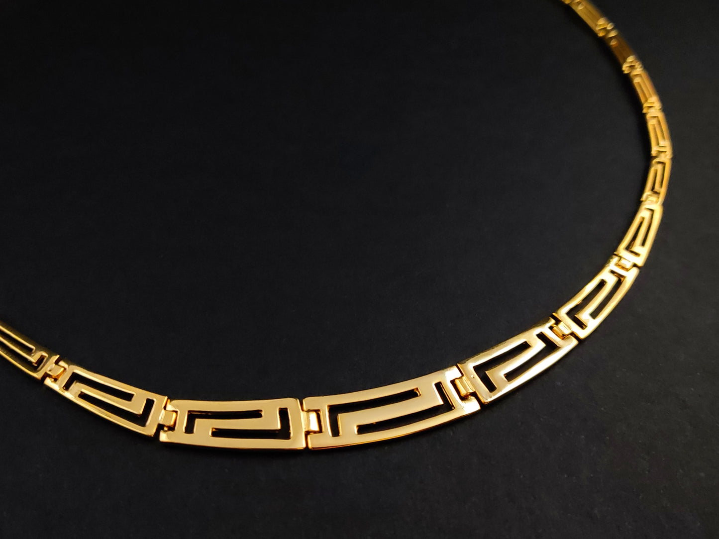 Greek Gold Plated Silver Necklace