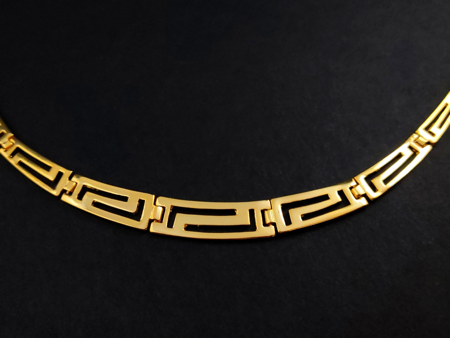 Greek Gold Plated Silver Necklace