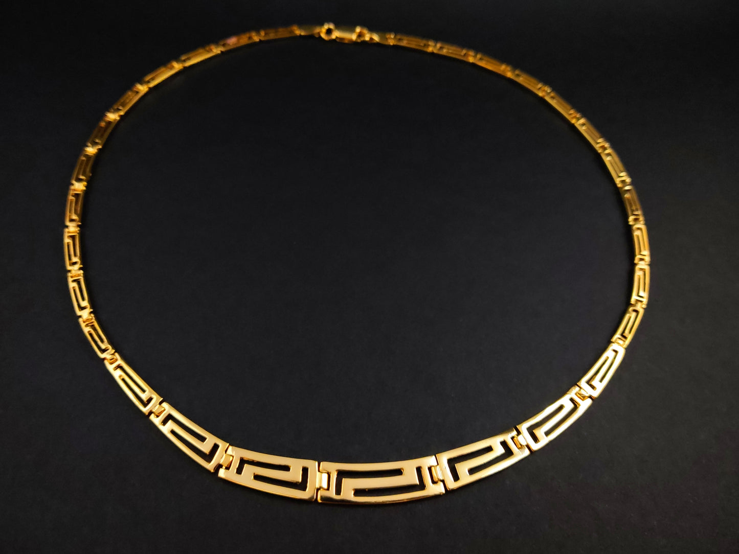 Greek Gold Plated Silver Necklace