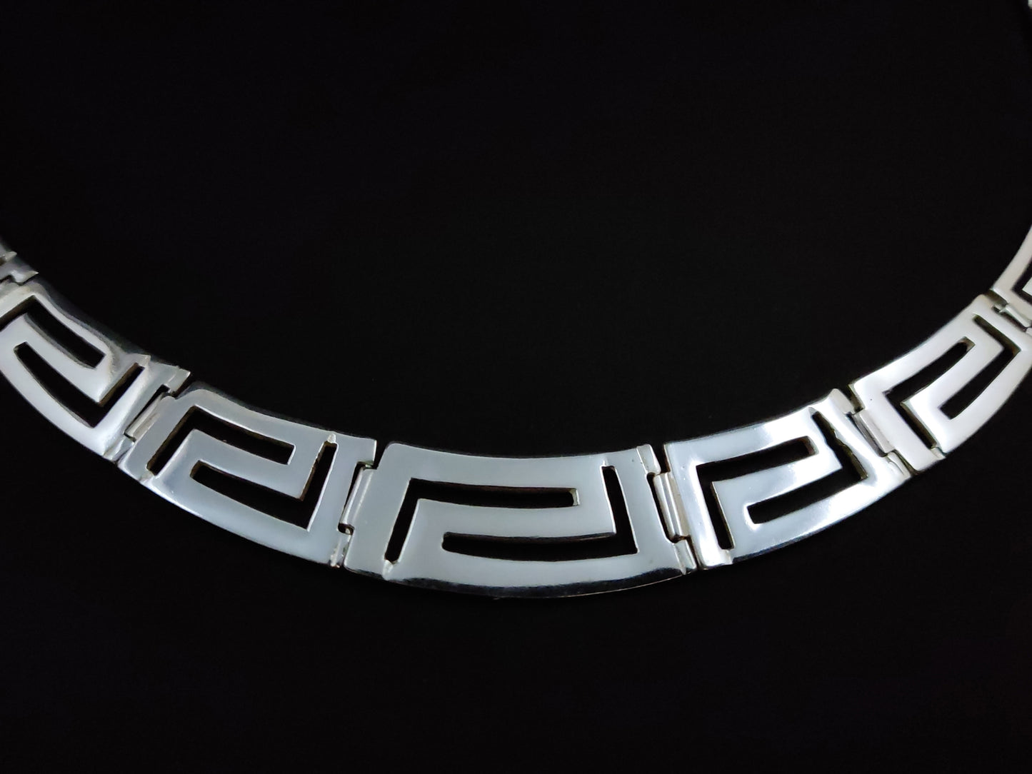 Greek Silver Gradual Necklace