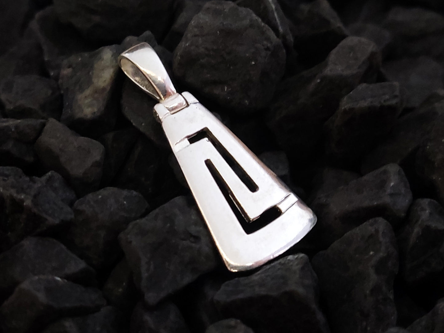 Silver Greek Pendant 25x15mm