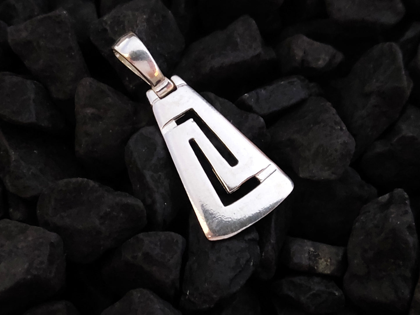Silver Greek Pendant 25x15mm