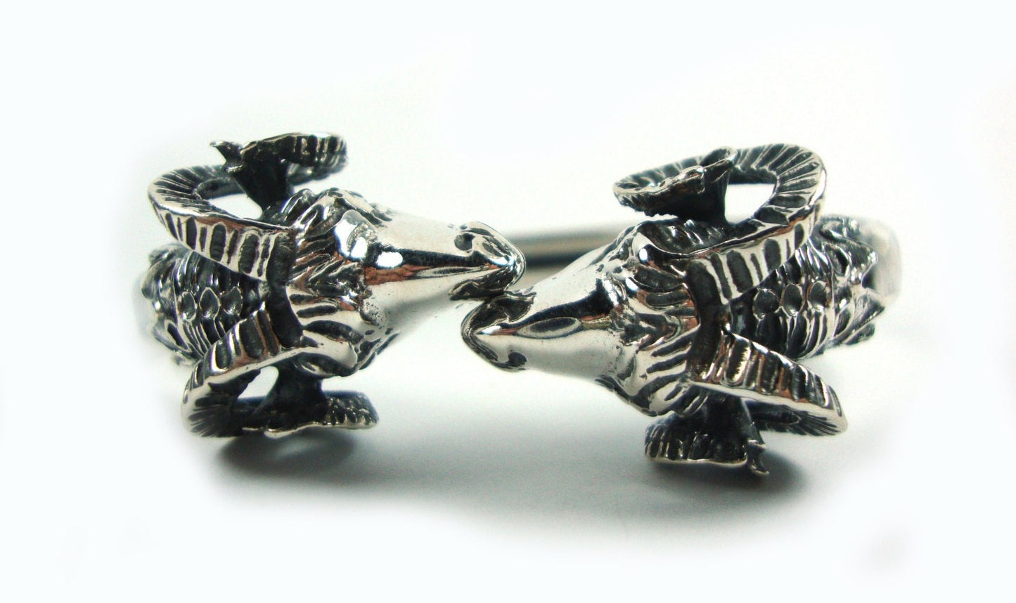 Greek Big Ram Head Cuff Bracelet