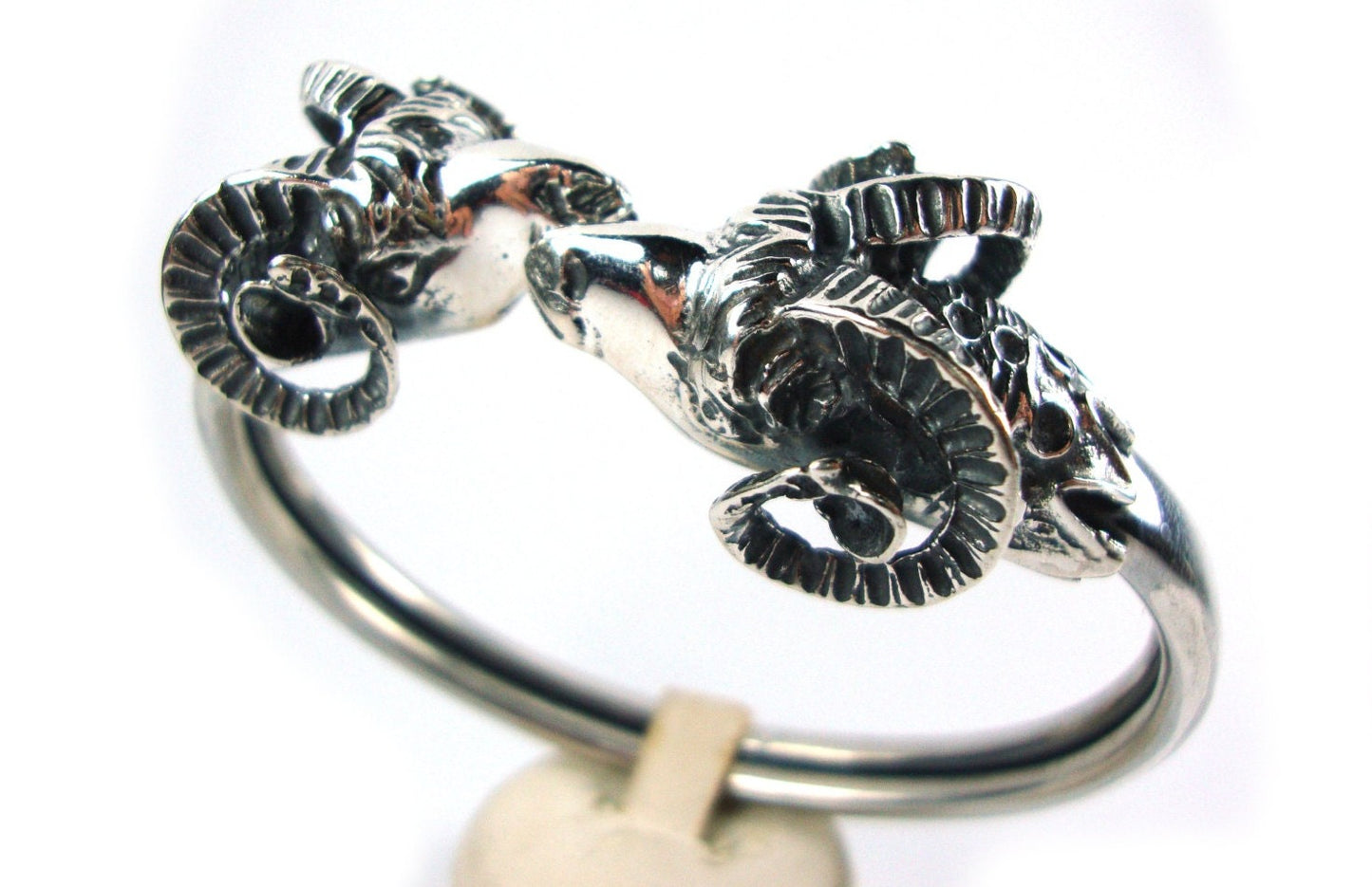 Greek Big Ram Head Cuff Bracelet