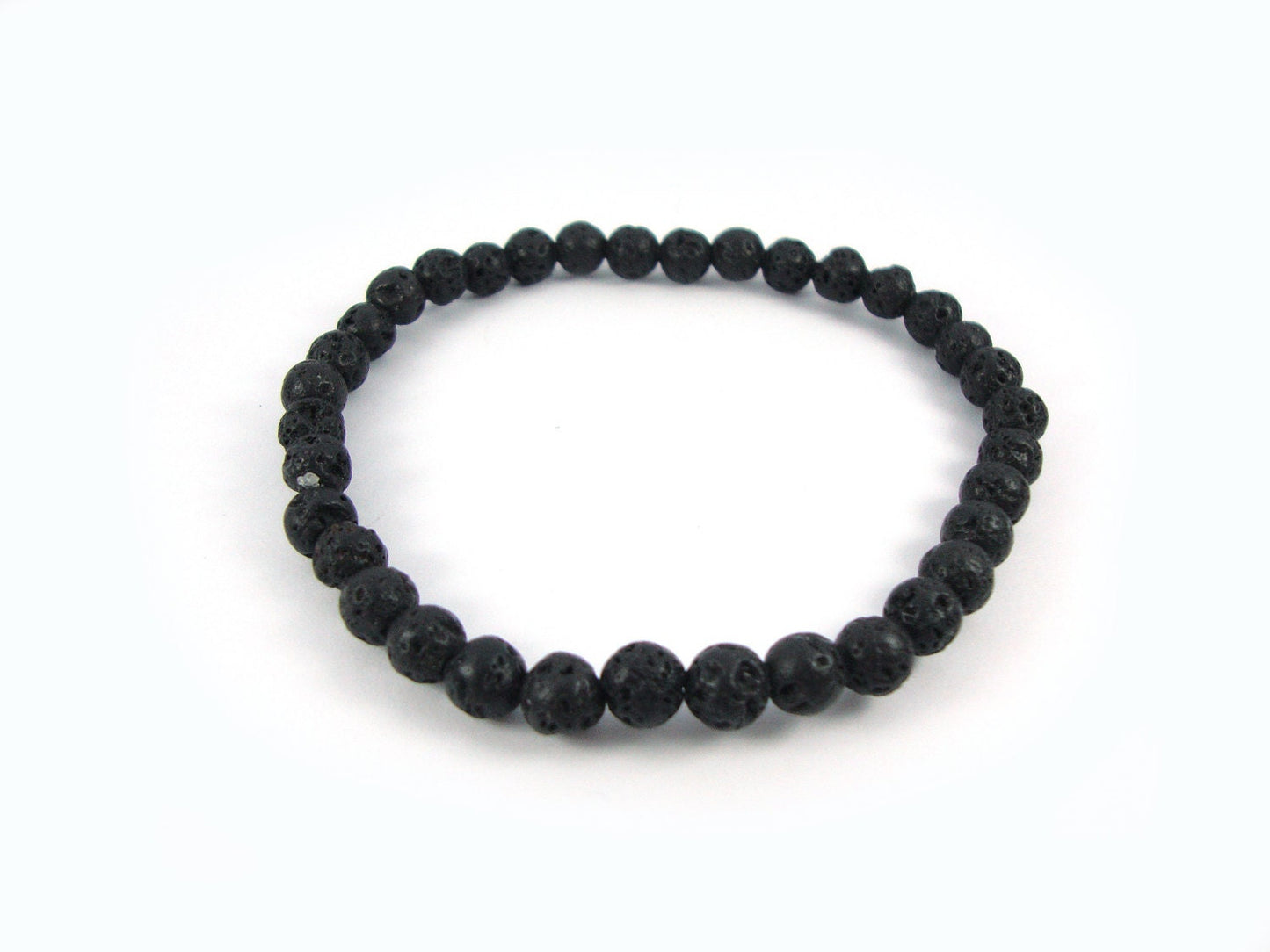 Santorini Greek Natural Volcanic Small Stones Lava 6mm Men Women Unisex Lava Bracelet , Pierre De Lave , Lavastein Armband