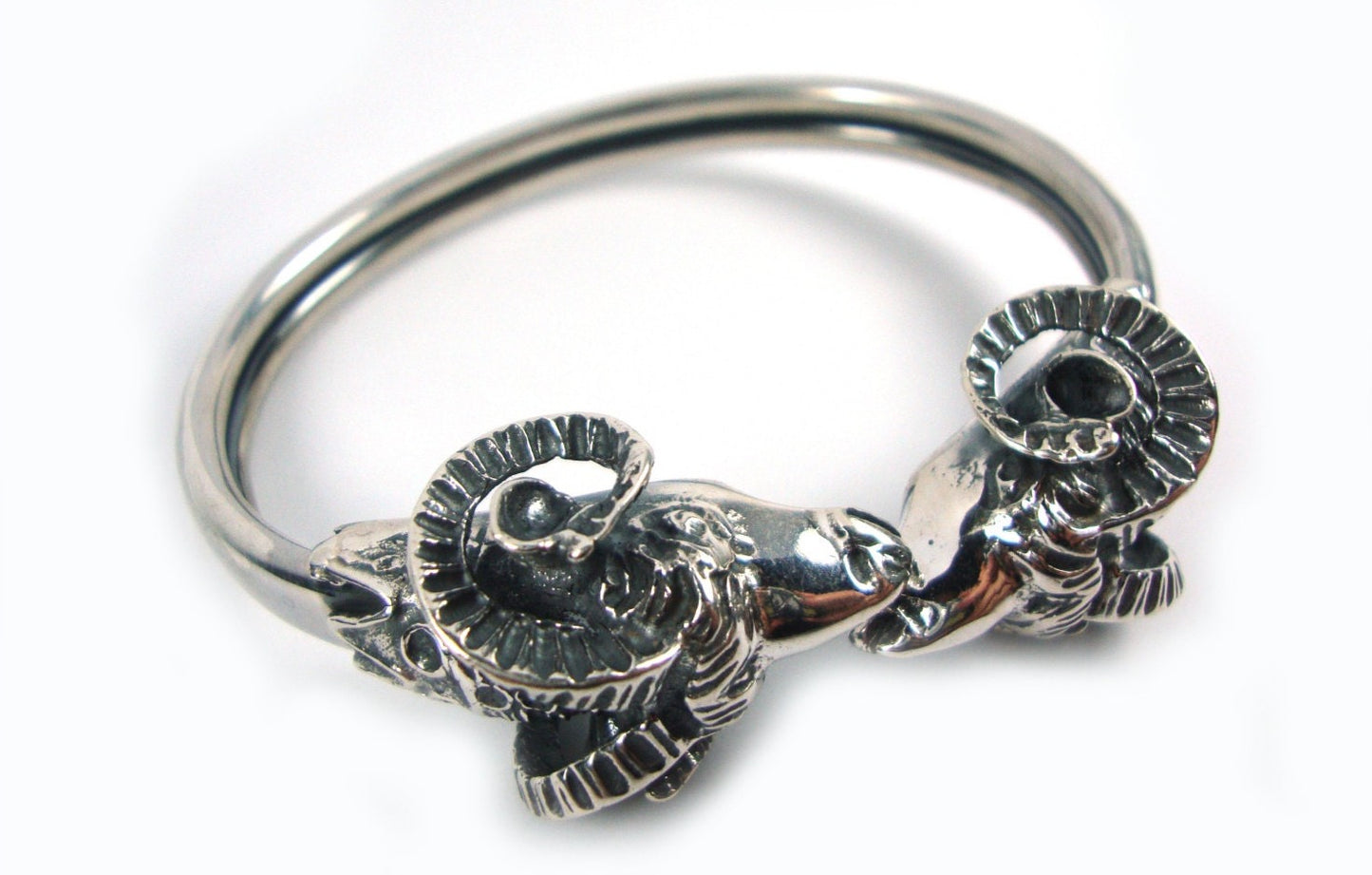 Greek Big Ram Head Cuff Bracelet