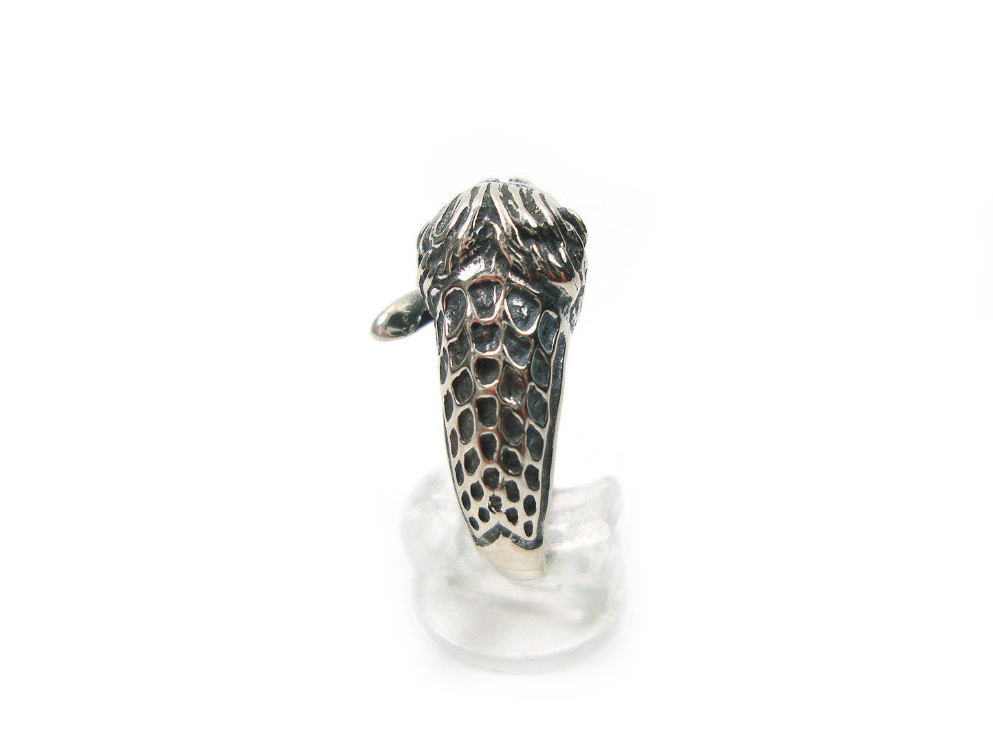 Sterling Silver 925 Greek Double Lions Bangle Ring - Lion Head Ring - Löwenkopf Griechische Silber Ring - Bague à tête de lion