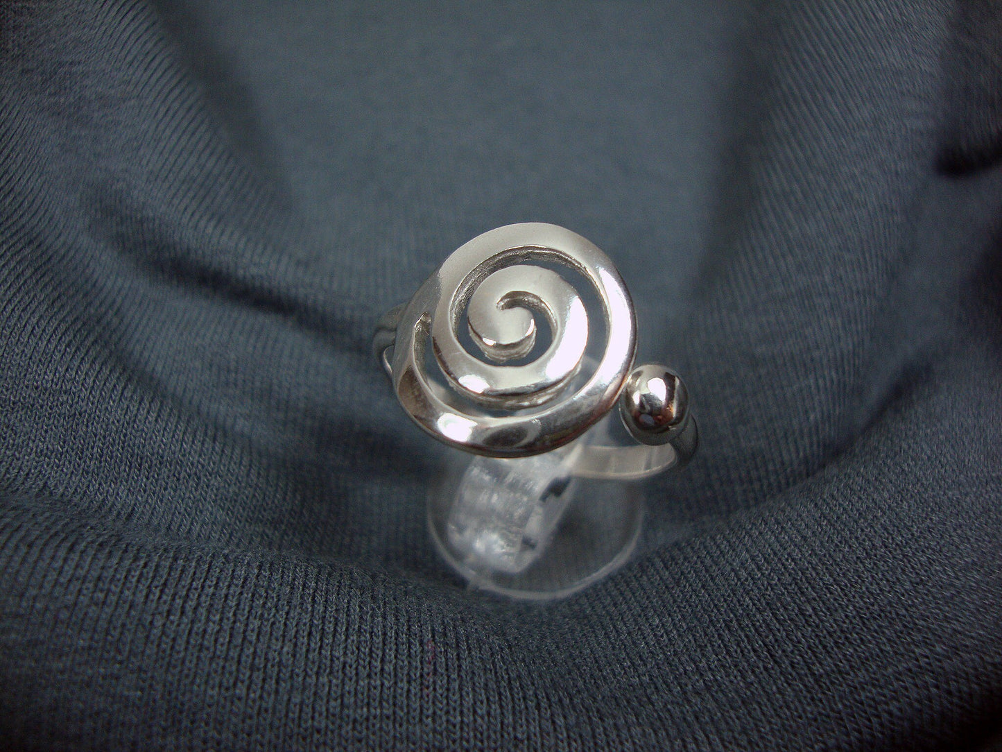 Sterling Silver 925 Ancient Greek Eternity Spiral Key Plain Round Adjustable Ring 57-62FR, 7 3/4 - 10 US, Griechische Silber Ring