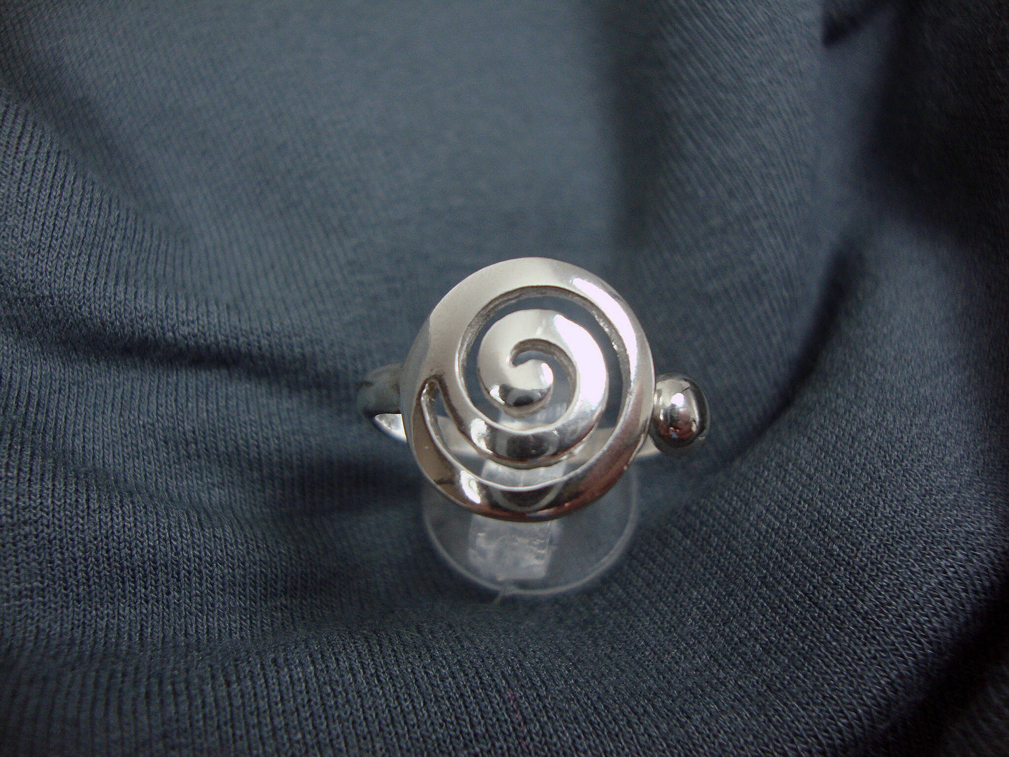 Sterling Silver 925 Ancient Greek Eternity Spiral Key Plain Round Adjustable Ring 57-62FR, 7 3/4 - 10 US, Griechische Silber Ring