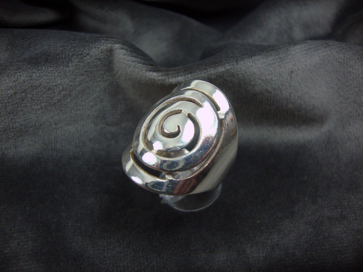 Ancient Greek Eternity Spiral Infinity Key Plain Ring Sterling Silver 925, Argent bague Grecque Martelle, Griechische Silber Ring, Grec