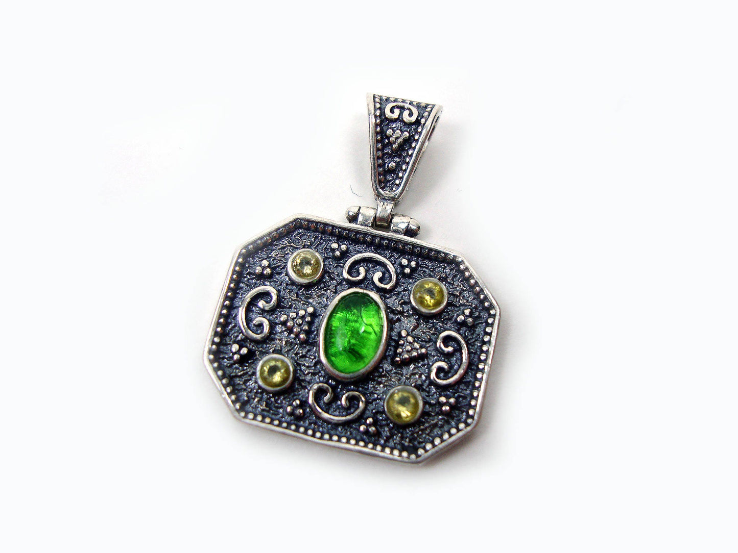 Byzantine Pendant, Sterling Silver 925 Greek Mid Century Byzantine Pendant , 28x20 mm, Byzantine Jewelry, Silver Greek ,Griechische Anhanger