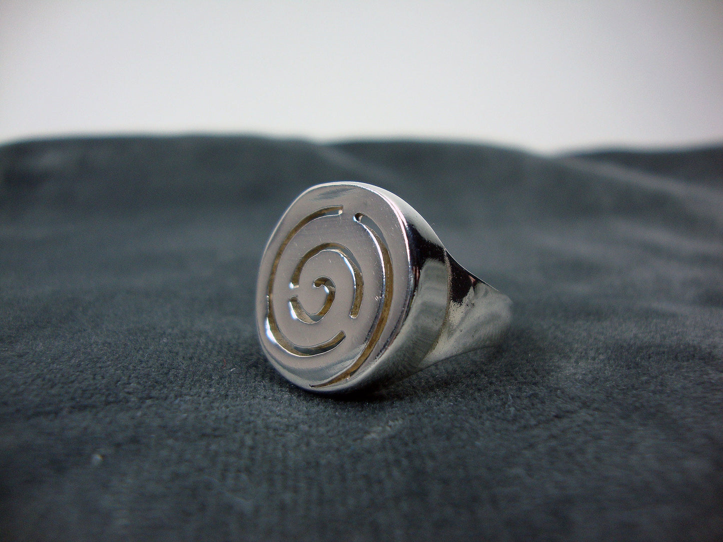 Greek Silver Ring, Sterling Silver 925 Ancient Greek Eternity Spiral Key Plain Round Ring 17mm, Griechische Silber Ring Schmuck, Bague Grec