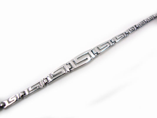 Sterling Silver 925 Greek Bracelet Gradual Eternity Meander Key Fine Bracelet Toutes les tailles, Bijoux grecs, Bracelet grec, Brassard Griechische