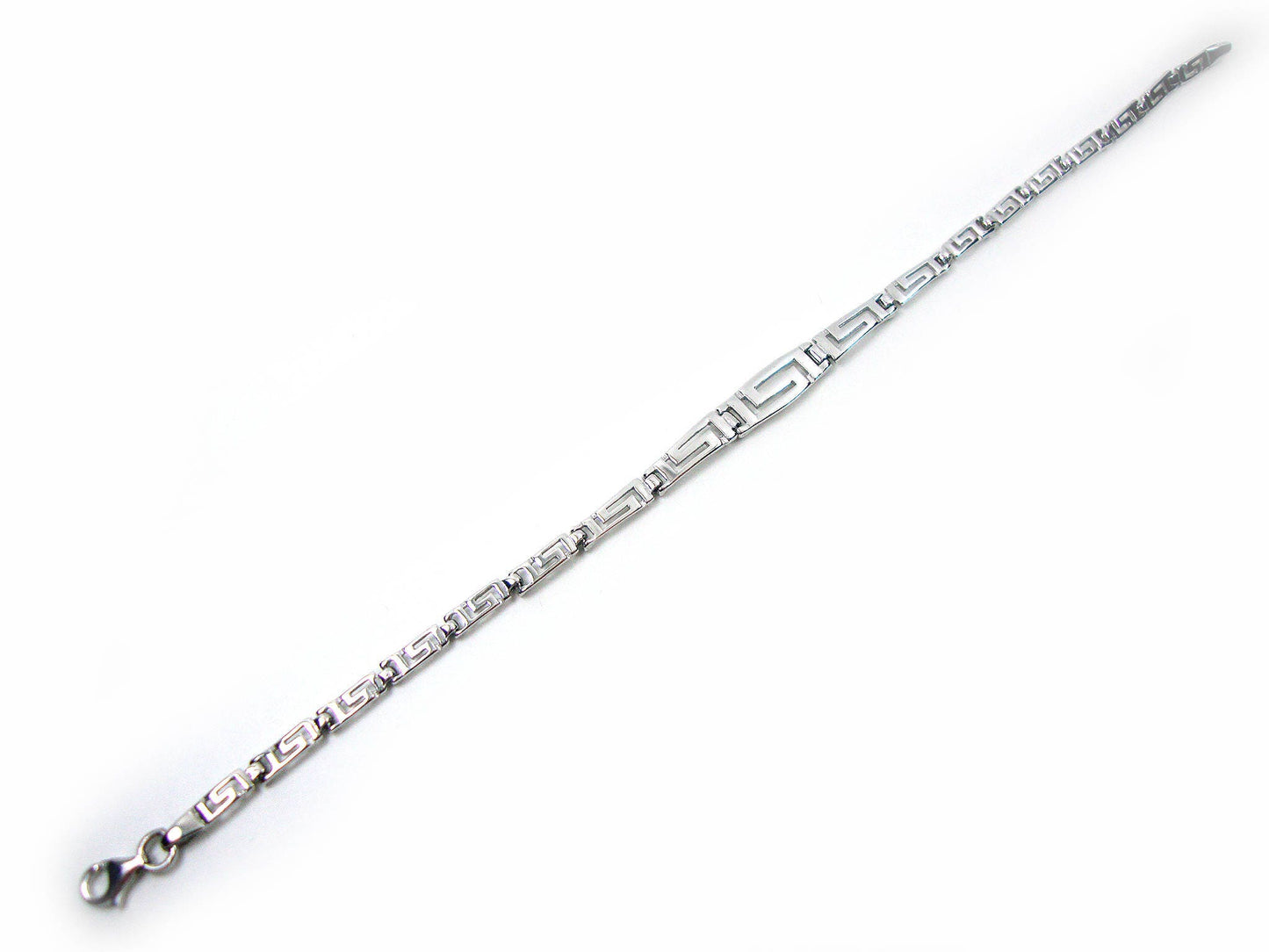 Sterling Silver 925 Greek Bracelet Gradual Eternity Meander Key Fine Bracelet  All Sizes, Greek Jewelry ,Greek Bracelet ,Griechische Armband