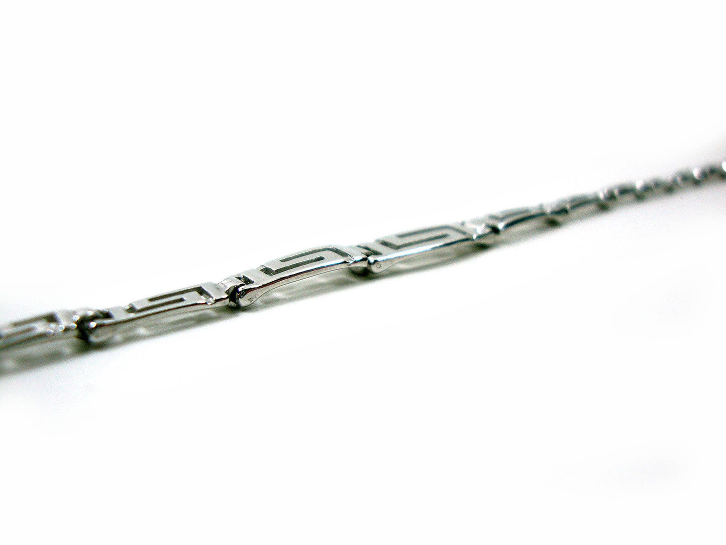 Sterling Silver 925 Greek Bracelet Gradual Eternity Meander Key Fine Bracelet  All Sizes, Greek Jewelry ,Greek Bracelet ,Griechische Armband