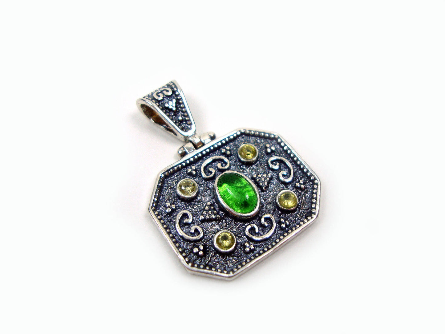 Byzantine Pendant, Sterling Silver 925 Greek Mid Century Byzantine Pendant , 28x20 mm, Byzantine Jewelry, Silver Greek ,Griechische Anhanger