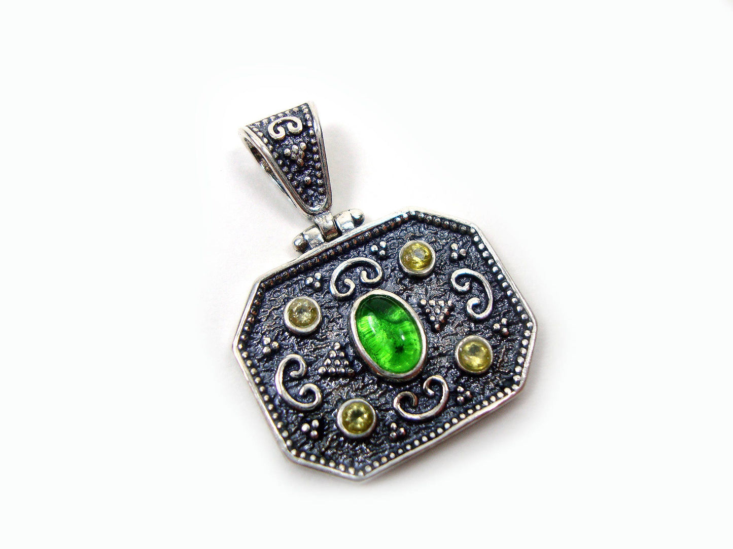 Byzantine Pendant, Sterling Silver 925 Greek Mid Century Byzantine Pendant , 28x20 mm, Byzantine Jewelry, Silver Greek ,Griechische Anhanger