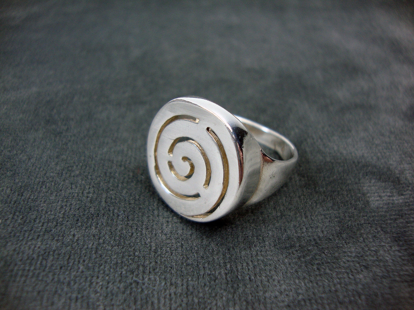 Greek Silver Ring, Sterling Silver 925 Ancient Greek Eternity Spiral Key Plain Round Ring 17mm, Griechische Silber Ring Schmuck, Bague Grec
