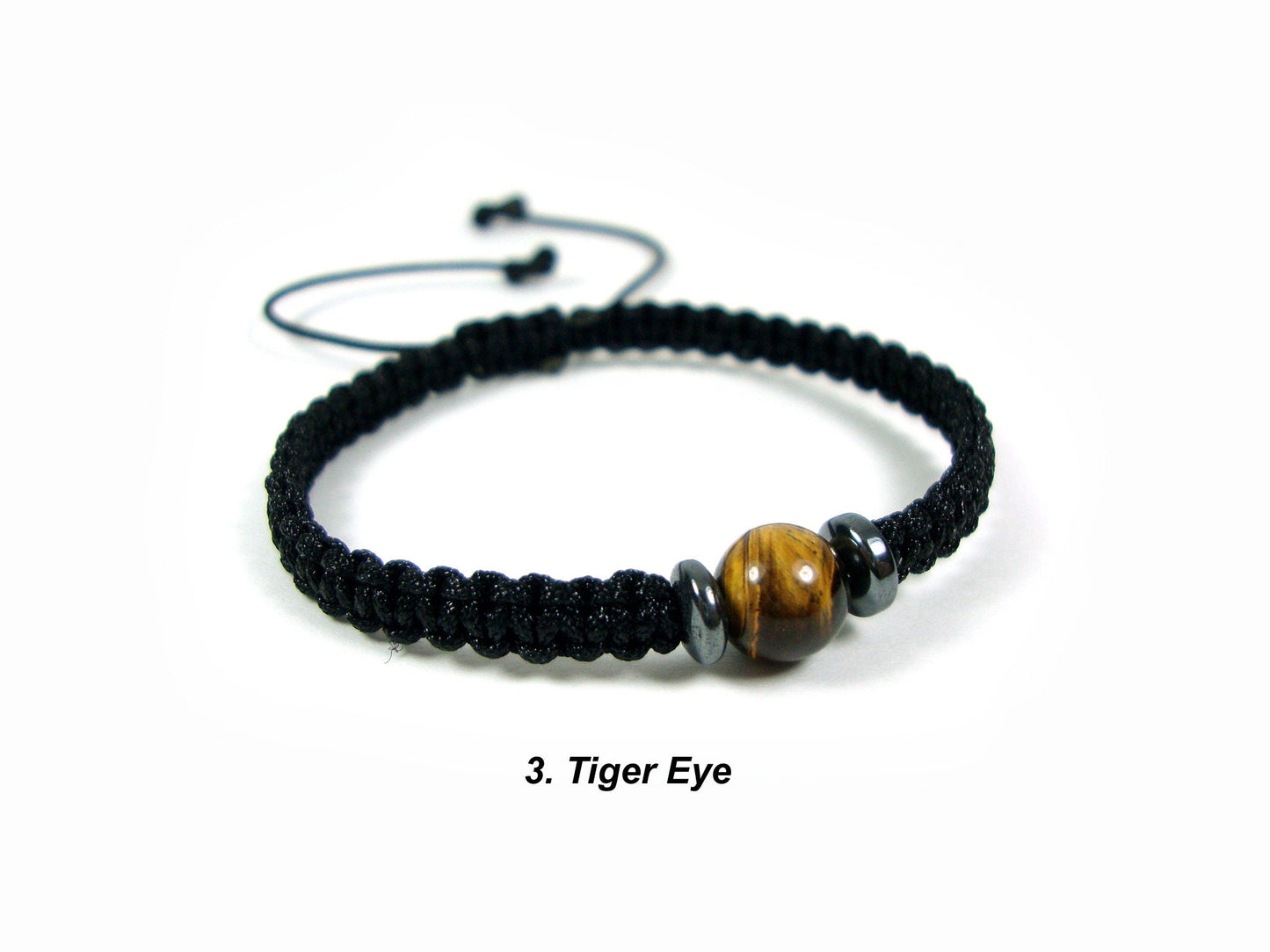 Greek Handmade Adjustable Macrame Bracelets With Natural Stones, Griechisches Armband Natur Stein, Natural Stone Bracelets, Lava Bracelet