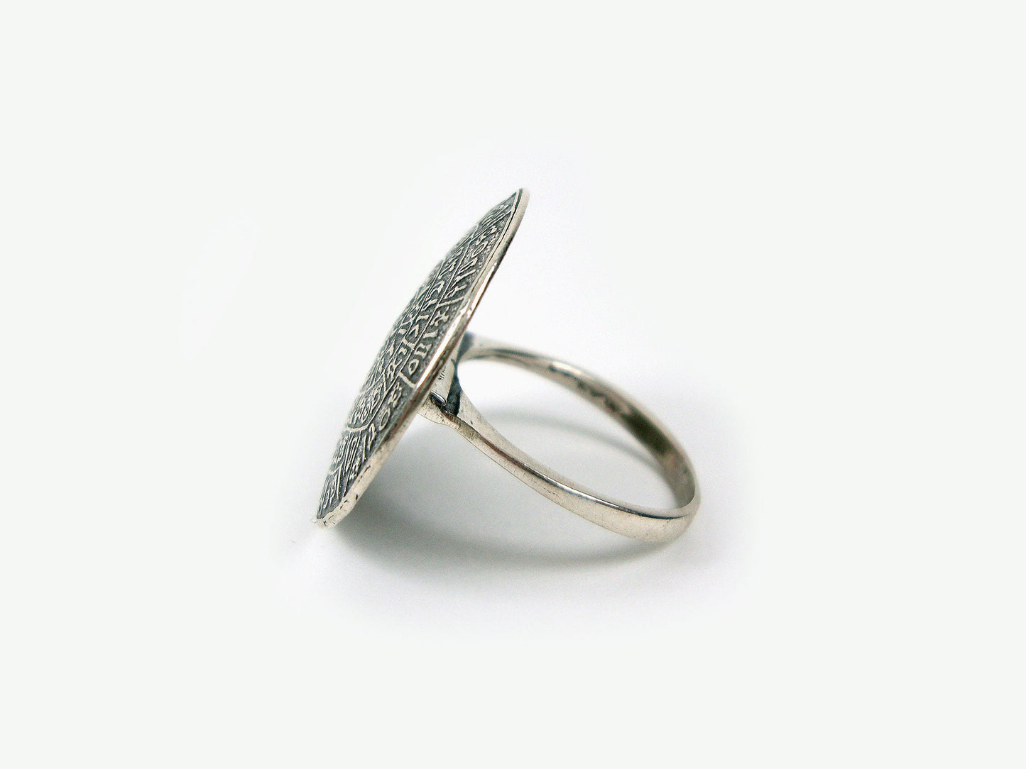 Phaistos Disc Silver Ring 27mm -50% OFF