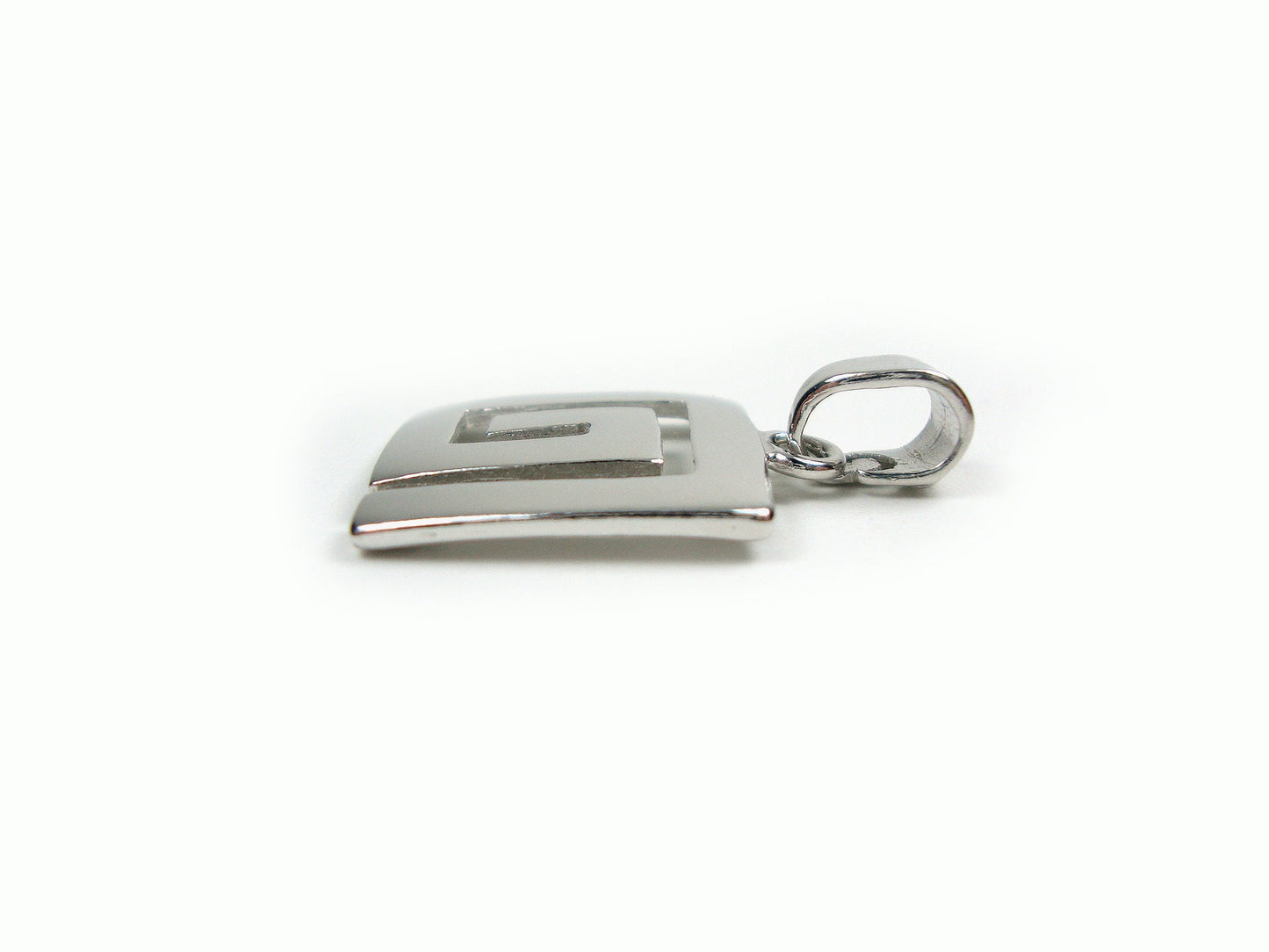 Sterling Silver 925 Greek Pendant , Square Greek Eternity Key 18x18 mm , Greek Jewelry , греческая кулон , Griechischer Anhänger